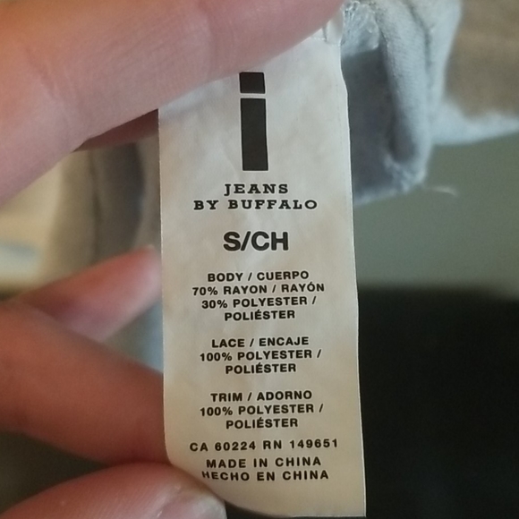 I Jeans By Buffalo Grey 3/4 Length Shirt - Picture 6 of 6